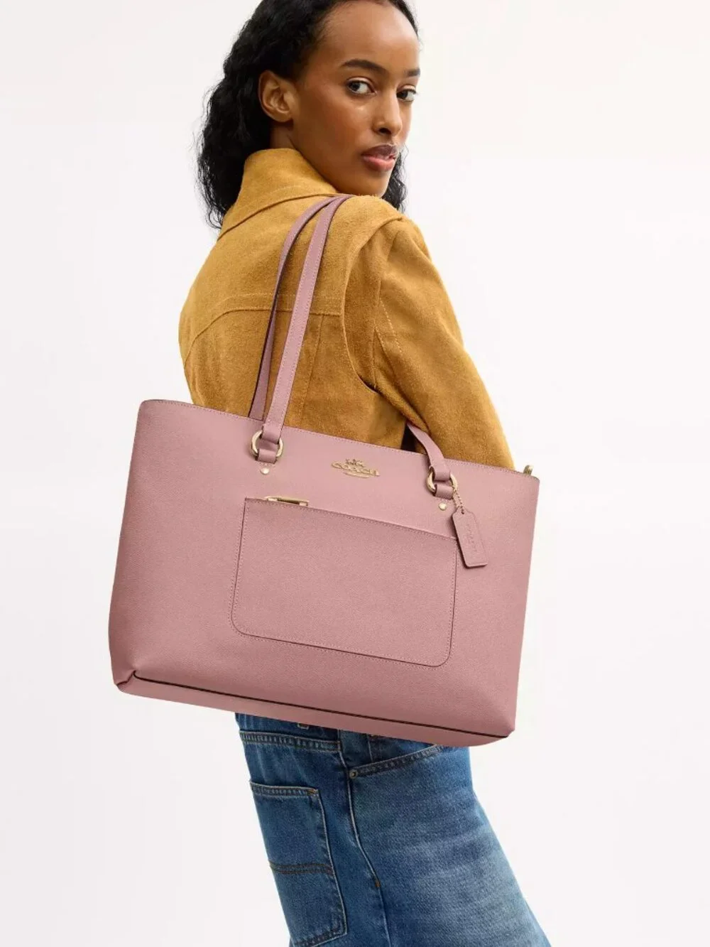 Coach CCD71 Station Crossgrain Leather Tote Bag in Carnation *SEALED*